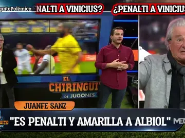 Juanfe Sanz: "Para mí es penalti, pero no roja" Juanfe Sanz: "Para mí es penalti, pero no roja"