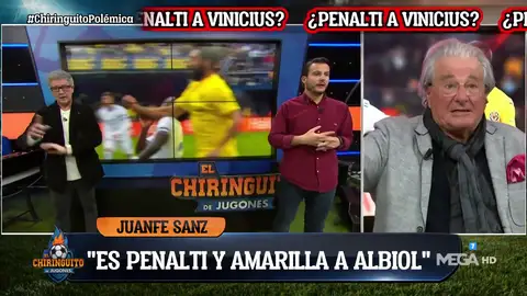 Juanfe Sanz: "Para mí es penalti, pero no roja" Juanfe Sanz: "Para mí es penalti, pero no roja"