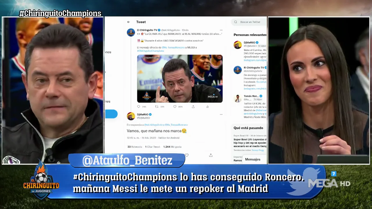 Tom&aacute;s Roncero: "M&iacute;rate los siete &uacute;ltimos cl&aacute;sicos, dije lo mismo"
