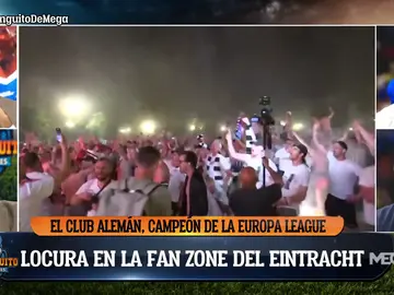 Locura en la Fan-Zone del Eintracht en Sevilla Locura en la Fan-Zone del Eintracht en Sevilla