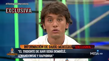 Darío Montero desvela el tridente titular del Barça