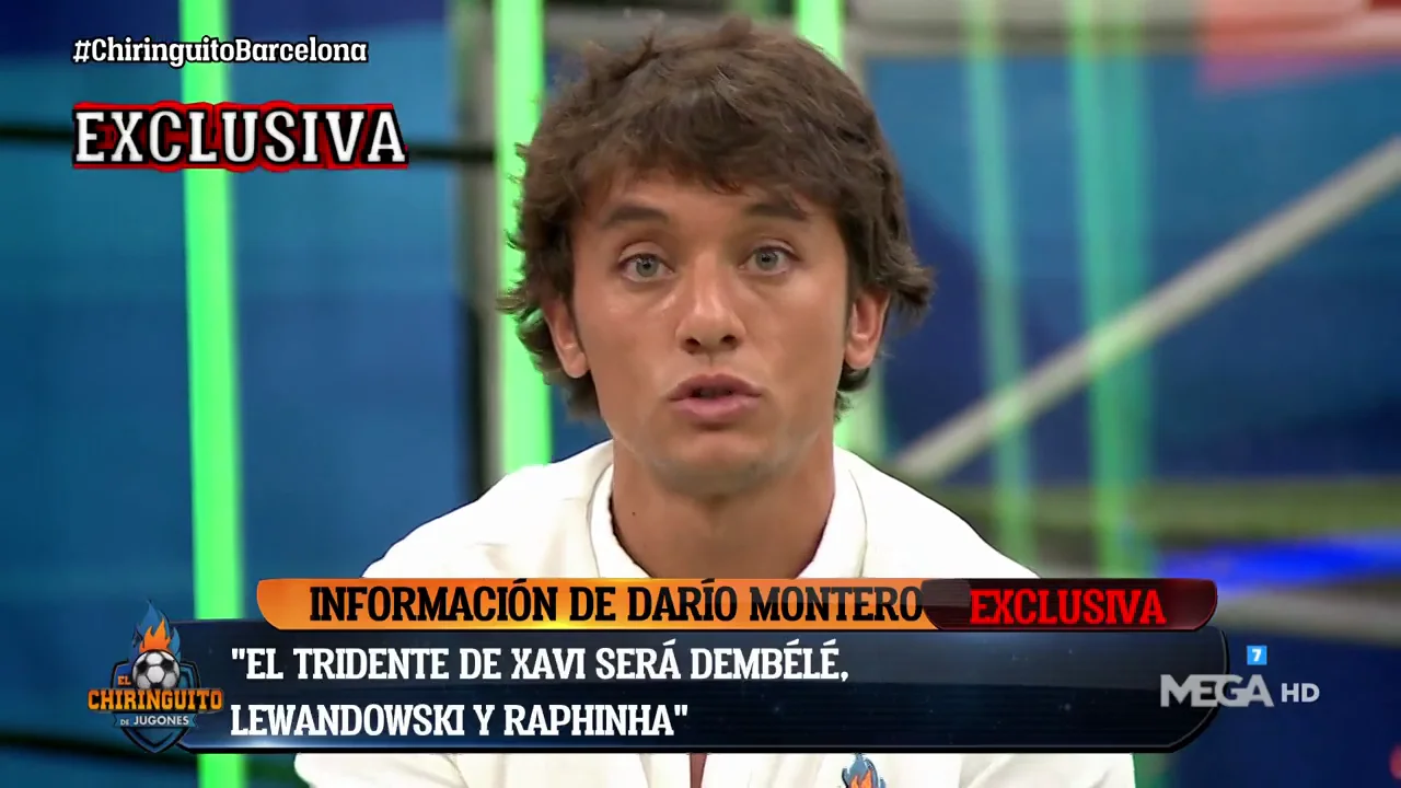 Dar&iacute;o Montero desvela el tridente titular del Bar&ccedil;a