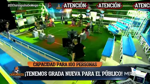 El plató de El Chiringuito se convierte en un estadio El plató de El Chiringuito se convierte en un estadio