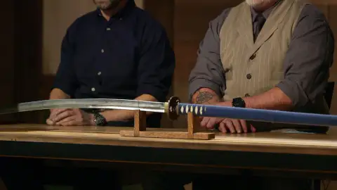 la espada nagamaki Forjado a fuego
