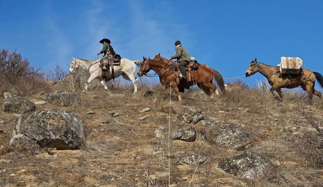 A caballo por las montañas de Idaho