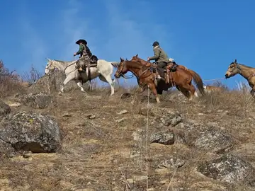 A caballo por las montañas de Idaho