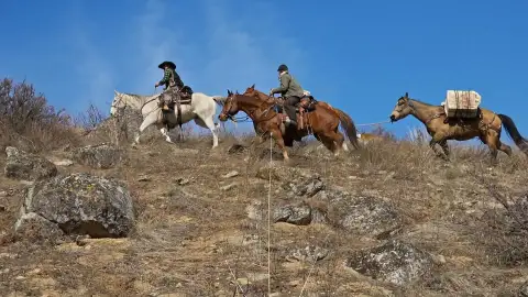 A caballo por las montañas de Idaho Mountain Men