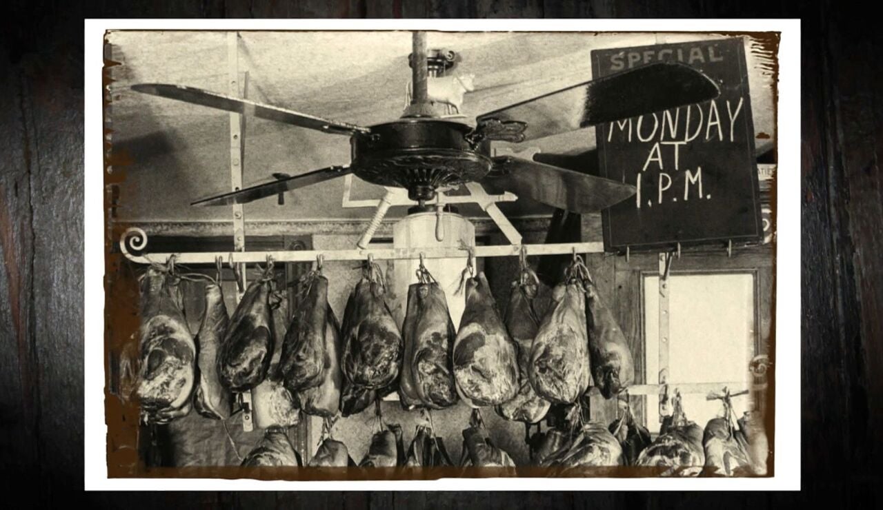 Cartel comercial antiguo