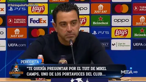 Xavi: "Nos quedamos con que Miquel Camps ha borrado el tweet". Xavi: "Nos quedamos con que Miquel Camps ha borrado el tweet".