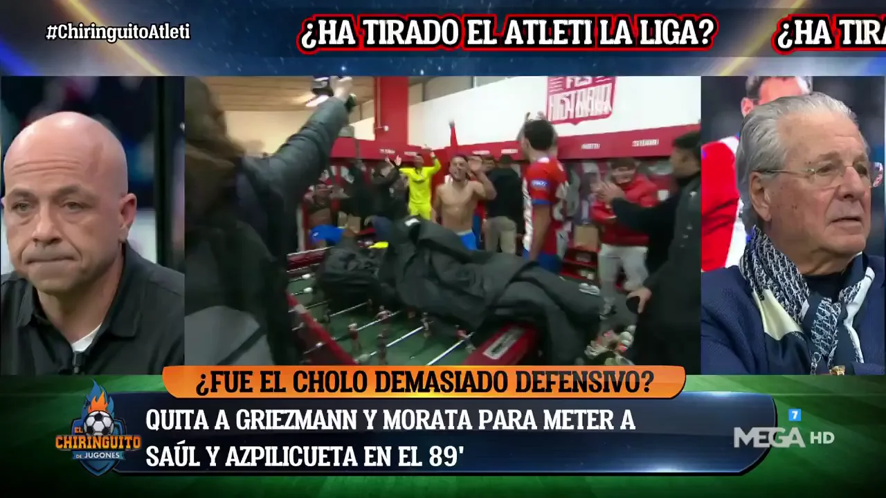 Fiesta giron&iacute; en el vestuario tras la victoria al Atl&eacute;tico de Madrid