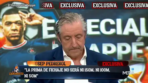 Pedrerol: "Mbappé pasaría a la historia del fútbol" Pedrerol: "Mbappé pasaría a la historia del fútbol"