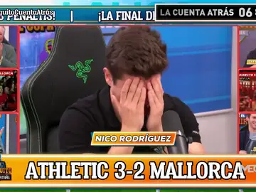 Nico rompe a llorar tras proclamarse campeón de Copa el Athletic