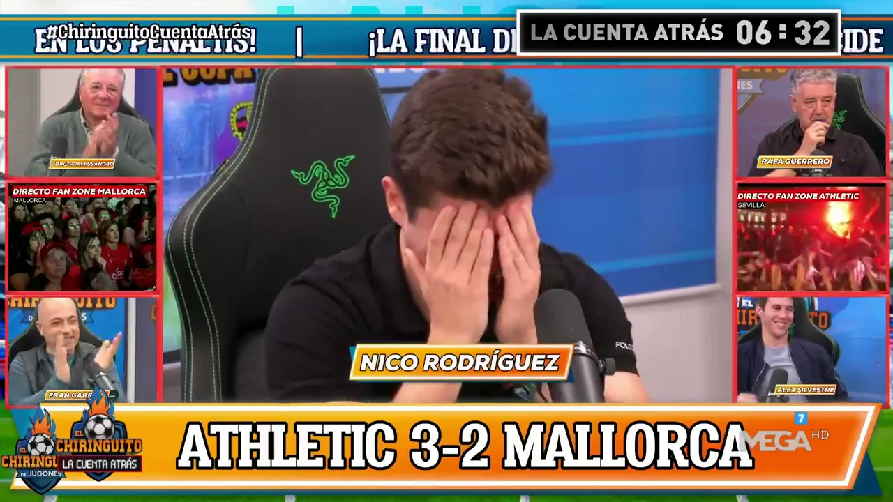Nico rompe a llorar tras proclamarse campe&oacute;n de Copa el Athletic
