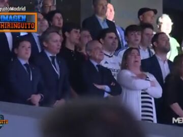 Florentino canta el himno del Real Madrid