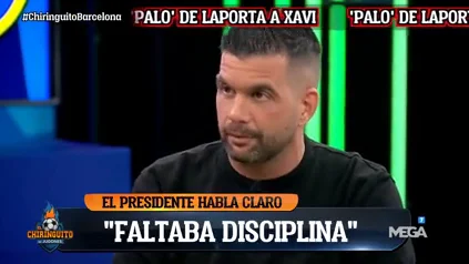 Xavi est&aacute; muy mosqueado con Laporta