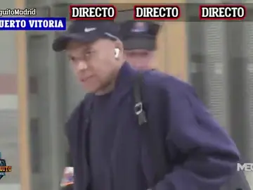 La cara de Mbappé tras la derrota en San Mamés La cara de Mbappé tras la derrota en San Mamés