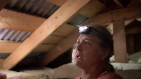 Sue Aikens regresa a su antigua cabaña sin imaginar el peligro que esconde dentro Sue Aikens regresa a su antigua cabaña sin imaginar el peligro que esconde dentro