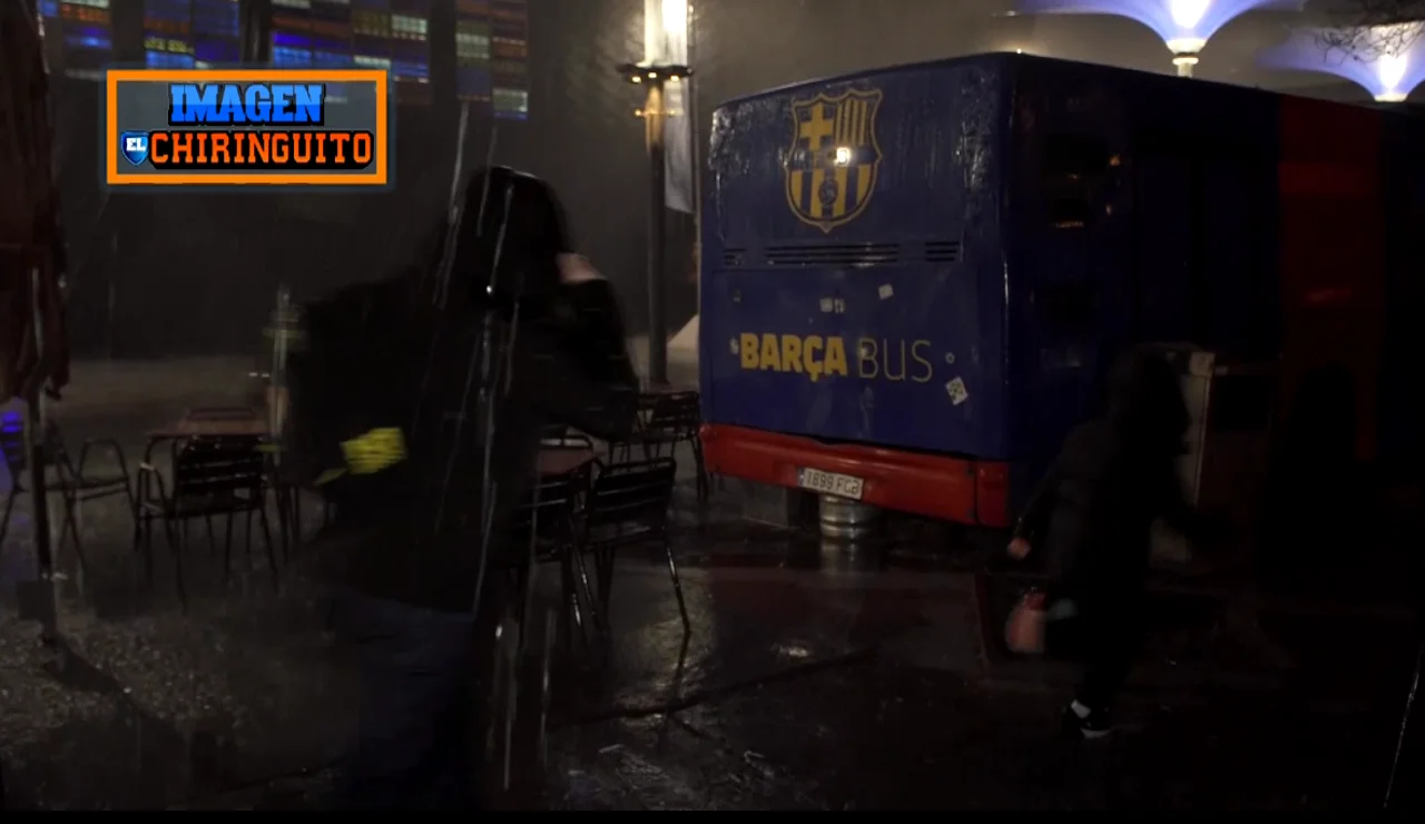 Diluvio en el Camp Nou