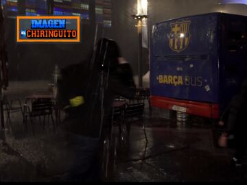 Diluvio en el Camp Nou