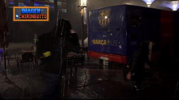 Diluvio en el Camp Nou