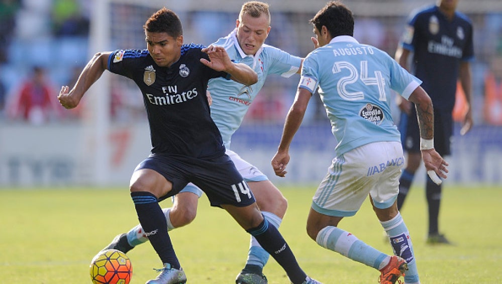 Casemiro sortea a dos rivales del Celta de Vigo