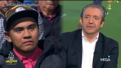 Josep Pedrerol, con Sebasti&aacute;n, protagonista de 'La llave de Pet&oacute;n'.