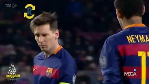Guiño de Messi a Neymar Guiño de Messi a Neymar