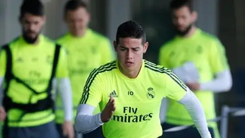 James se entrena en Valdebebas James se entrena en Valdebebas