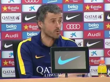 Luis Enrique, durante la rueda de prensa Luis Enrique, durante la rueda de prensa