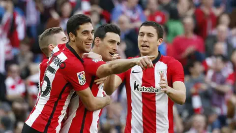 Aduriz celebra un gol en San Mamés ante el Eibar Aduriz celebra un gol en San Mamés ante el Eibar