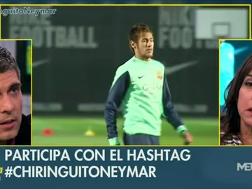 Neymar y José Luis Sánchez Neymar y José Luis Sánchez