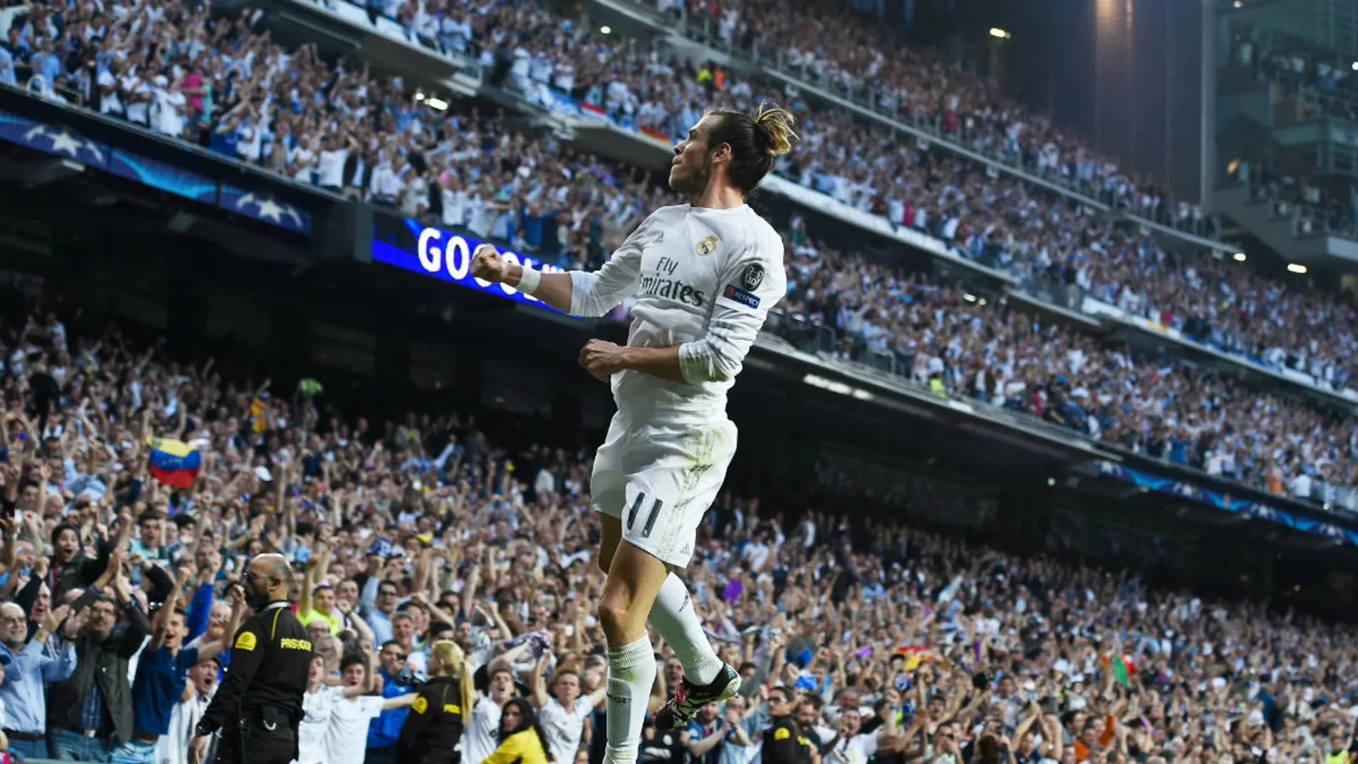 Bale celebra el gol ante el City