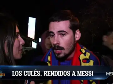 Los culés, rendidos a Messi Los culés, rendidos a Messi