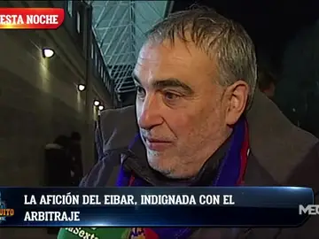 La afición del Eibar, indignada con el arbitraje La afición del Eibar, indignada con el arbitraje