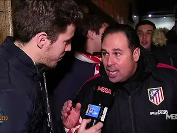 Los aficionados del Atleti, indignados con el arbitraje Los aficionados del Atleti, indignados con el arbitraje