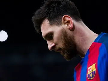 Messi, en un partido con el Barça Messi, en un partido con el Barça