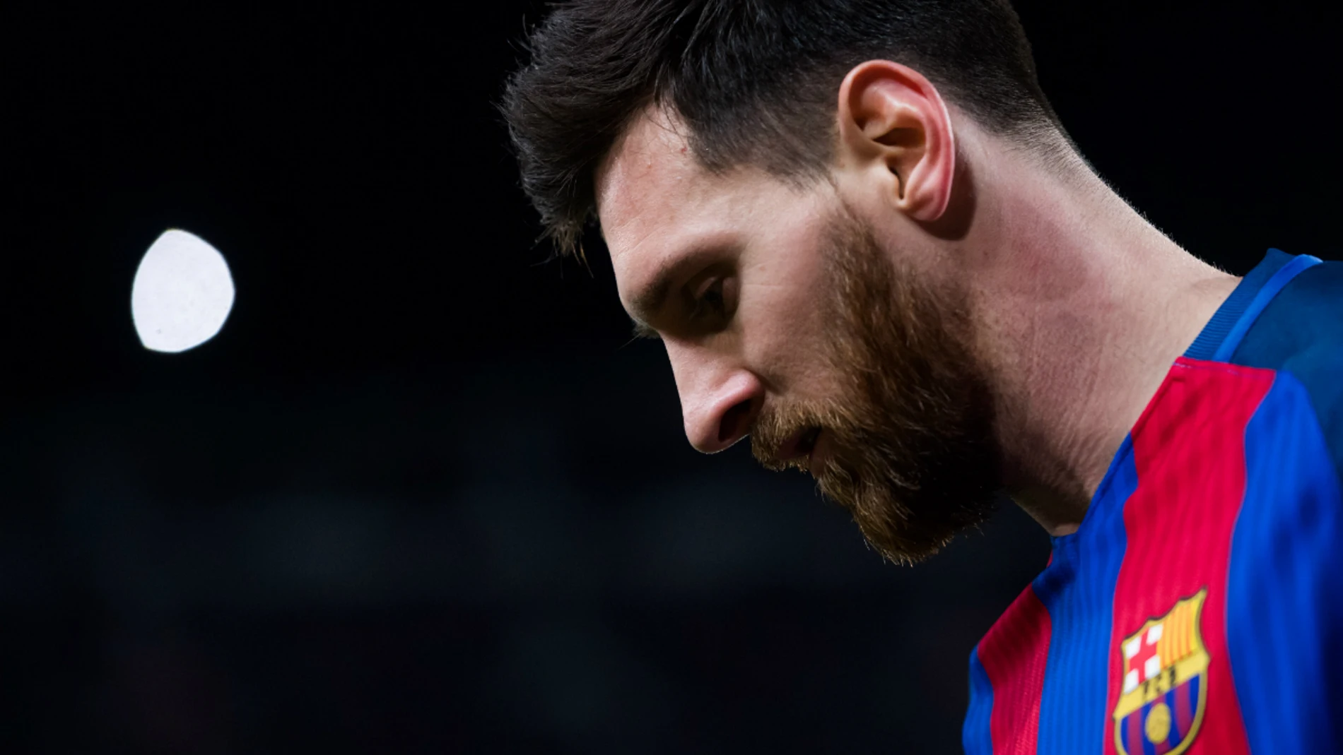 Messi, en un partido con el Barça