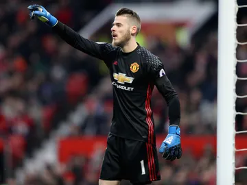 David de Gea da instrucciones a sus compañeros del United David de Gea da instrucciones a sus compañeros del United