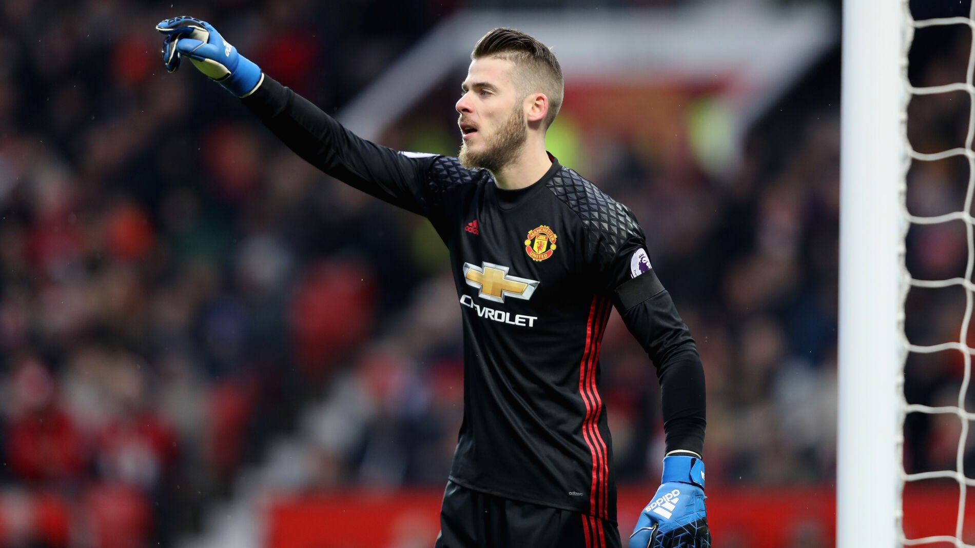 David de Gea da instrucciones a sus compa&ntilde;eros del United