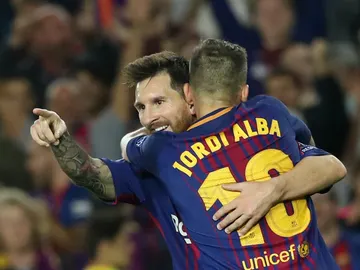 Messi celebra su segundo gol contra la Juventus Messi celebra su segundo gol contra la Juventus