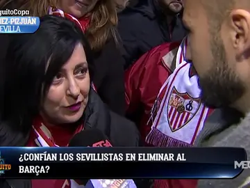 Los sevillistas confían en pasar a semifinales tras ganar al Barça Los sevillistas confían en pasar a semifinales tras ganar al Barça