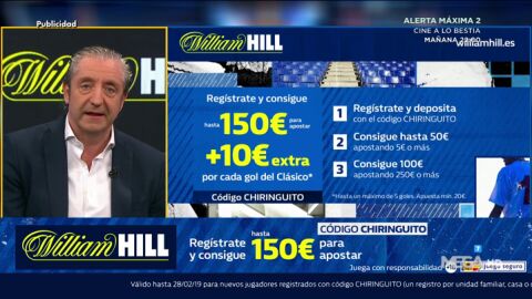 Josep te trae la mejor oferta de registro para que apuestes con William Hill 