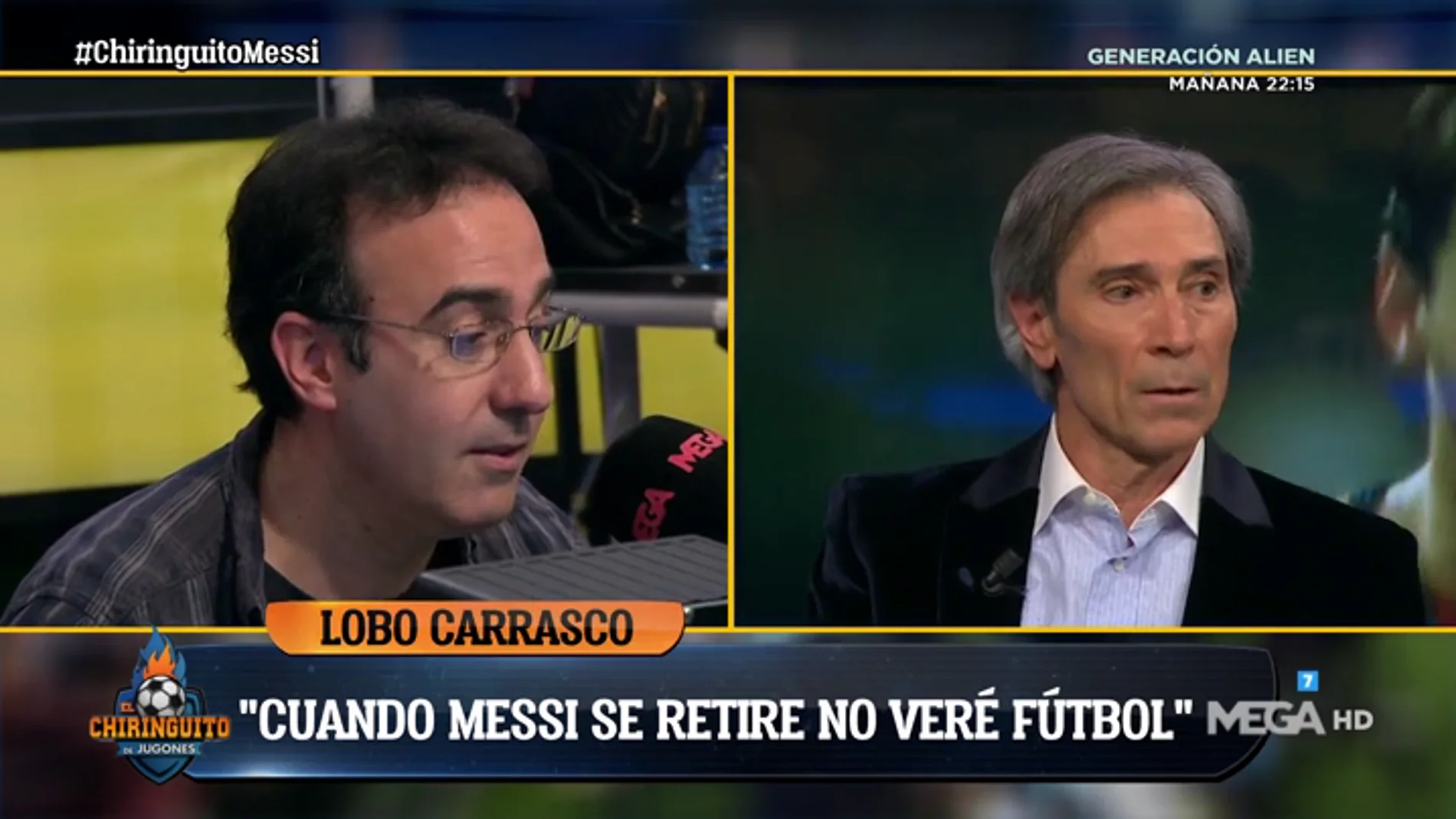 Lobo Carrasco: "El fútbol acabará cuando se retire Messi"