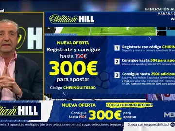 Josep te trae la mejor oferta de registro para que apuestes con William Hill Josep te trae la mejor oferta de registro para que apuestes con William Hill