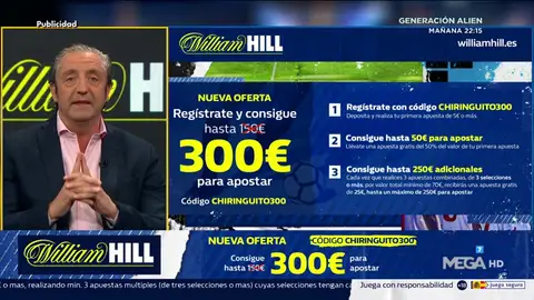 Josep te trae la mejor oferta de registro para que apuestes con William Hill Josep te trae la mejor oferta de registro para que apuestes con William Hill