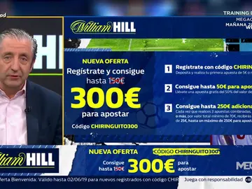 Josep te trae la mejor oferta de registro para que apuestes con William Hill Josep te trae la mejor oferta de registro para que apuestes con William Hill