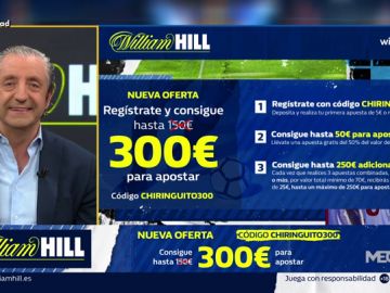 Josep te trae la mejor oferta de registro para que apuestes con William Hill Josep te trae la mejor oferta de registro para que apuestes con William Hill