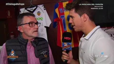 La única peña valencianista en Madrid se conjura antes de la final La única peña valencianista en Madrid se conjura antes de la final