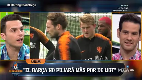 Quim Domènech: "El Barça ya le ha dicho a De Ligt que no le va a subir más el salario" Quim Domènech: "El Barça ya le ha dicho a De Ligt que no le va a subir más el salario"