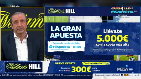 Josep te trae la mejor oferta de registro para que apuestes con William Hill Josep te trae la mejor oferta de registro para que apuestes con William Hill